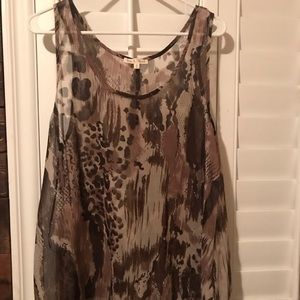 Sheer snake skin tank